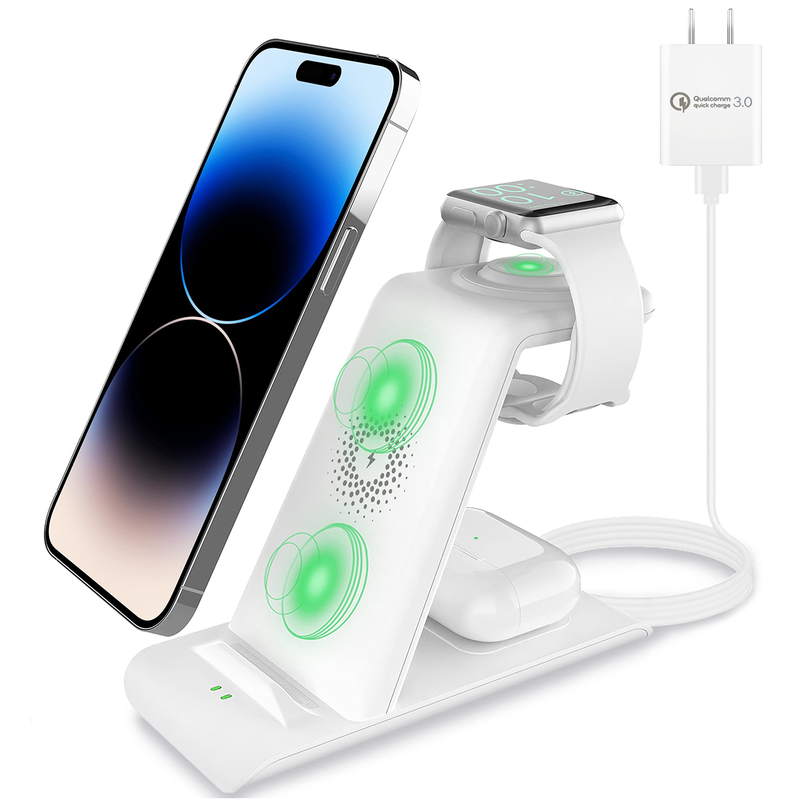 HATALKIN 3 in 1 Wireless Charging Station